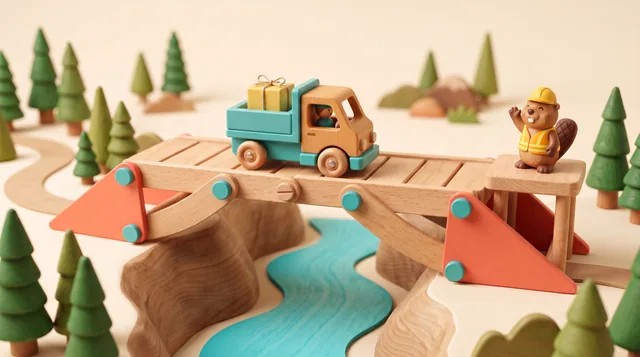 Bridge Buddies wooden toy world
